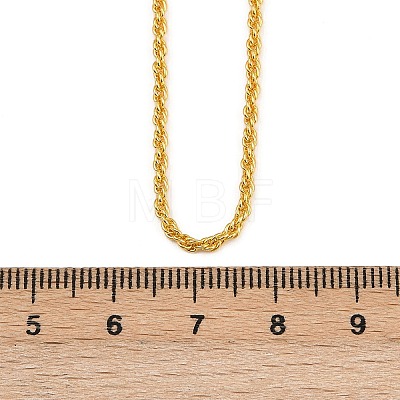 2MM Brass Rope Chain Necklaces for Women Men NJEW-G174-01G-1
