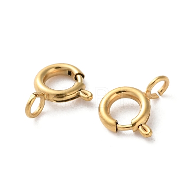 Ion Plating(IP) 304 Stainless Steel Spring Ring Clasps X-STAS-C114-04A-G-1