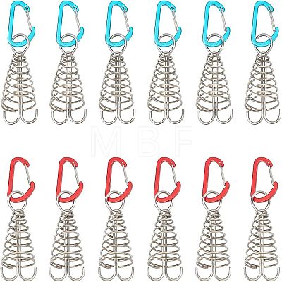 SUPERFINDINGS 12Pcs 2 Colors Aluminium Alloy Tent Rope Tensioners FIND-FH0001-99-1