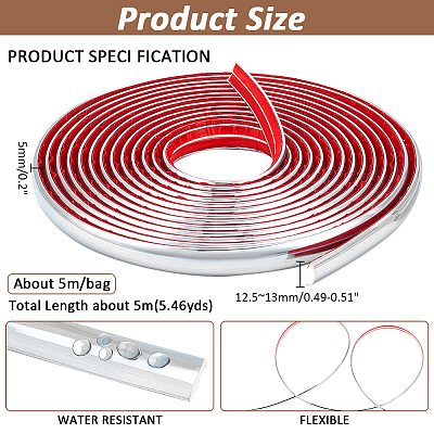 Plastic Edging Band AJEW-WH0419-77A-1