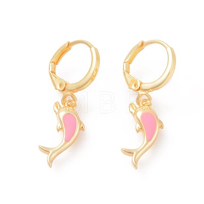 Brass Hoop Earrings EJEW-I230-01G-1