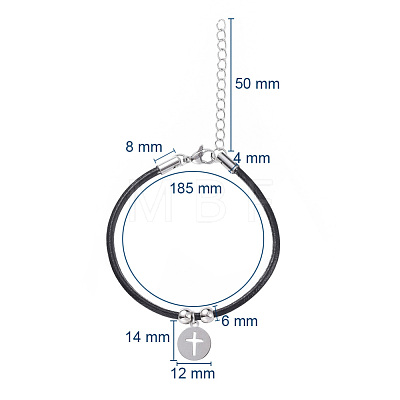 Unisex Charm Bracelets BJEW-JB04710-1