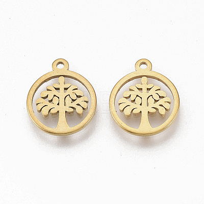 201 Stainless Steel Charms LS-X-STAS-T050-020G-1