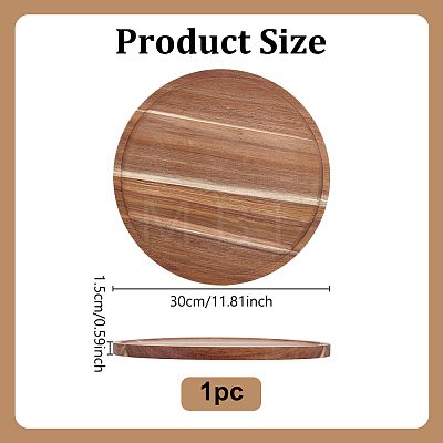 Wood Jewelry Plates ODIS-WH0030-354-1