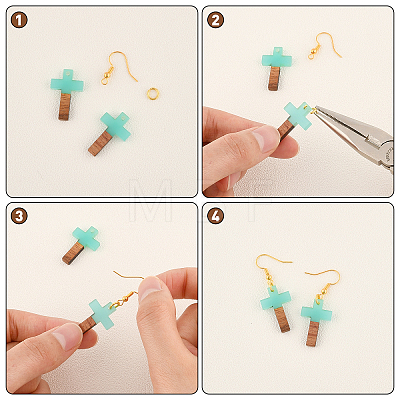 Olycraft DIY Dangle Earring Making Kits DIY-OC0005-02-1