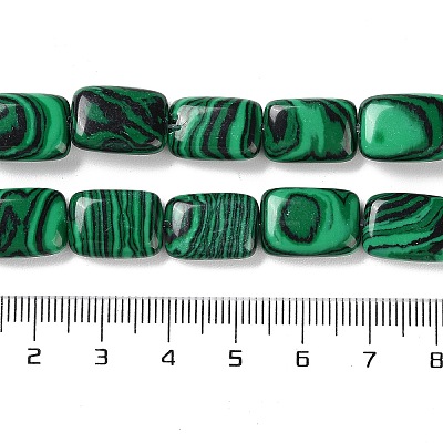 Synthetic Malachite Beads Strands G-K357-D11-01-1