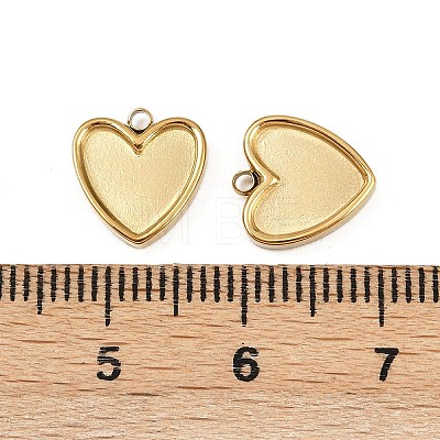 304 Stainless Steel Pendant Cabochon Settings STAS-A194-05E-G-1