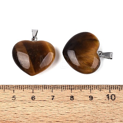 Natural Tiger Eye Pendants G-N362-05P-02-1