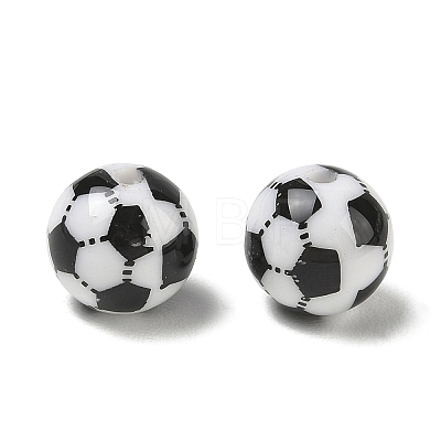 Sports Opaque Acrylic Beads AC-CBAC27C-02A-1