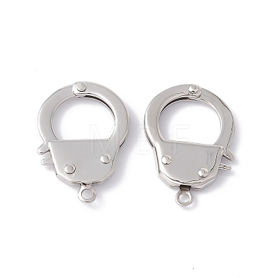 Tarnish Resistant 304 Stainless Steel Handcuff Clasps X-STAS-D009-02-1