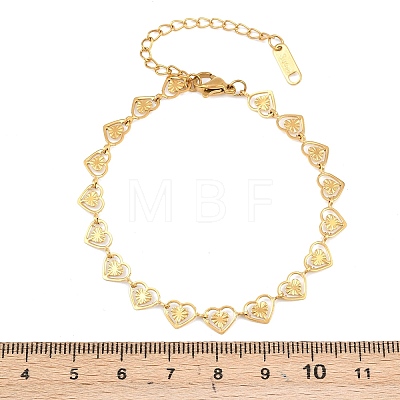 304 Stainless Steel Link Chain Bracelets for Women LS-BJEW-P372-02B-G-1