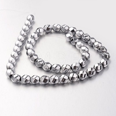 Electroplate Non-magnetic Synthetic Hematite Beads Strands G-F300-13-01-1