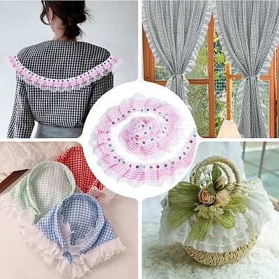 5Yards Polyester Lace Ribbon OCOR-GF0006-20B-1