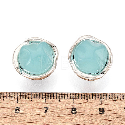 Zinc Metal Alloy & Natural Turquoise Buttons LS-BUTT-WH0057-001E-AS-1