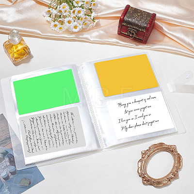 6 Inch 2-Grid PVC Photo Albums with Snap Buttons AJEW-SP0006-22B-1