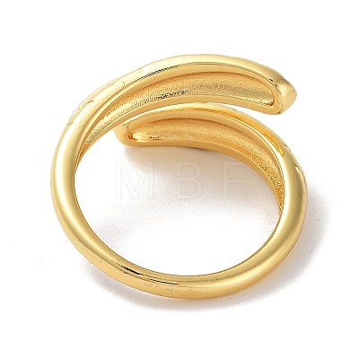 Brass Open Cuff Rings for Women RJEW-E292-21G-1