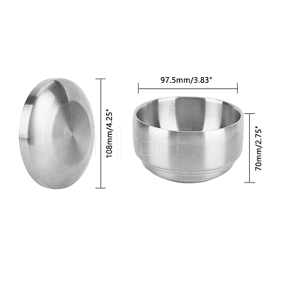 Stainless Steel Bowl with Lid STAS-WH0018-02-1