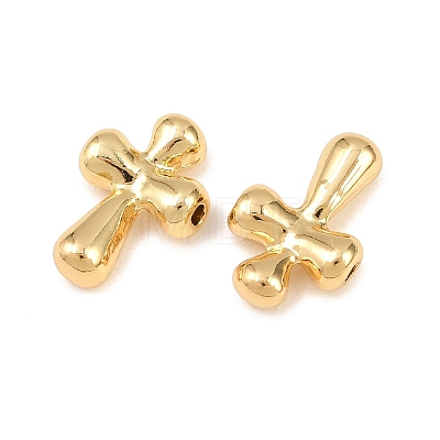 Cross Brass Beads KK-Z146-33G-1