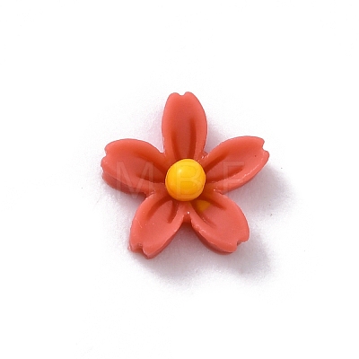 Flower Opaque Resin Cabochons LS-FIND-WH0034-98E-1