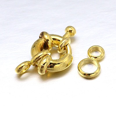 Brass Spring Ring Clasps KK-L082D-01G-1