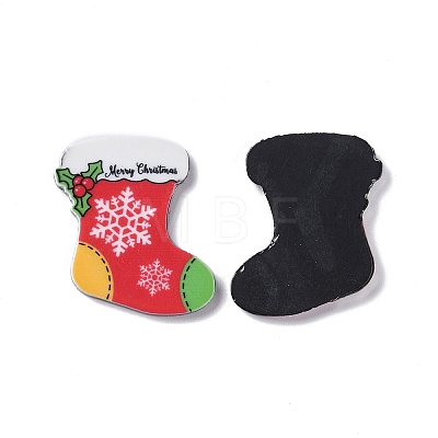 Christmas Style Printed Acrylic Cabochons LS-MACR-O045-01H-1