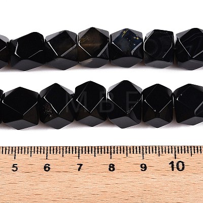 Natural Black Agate Beads Strands G-T138-39-1