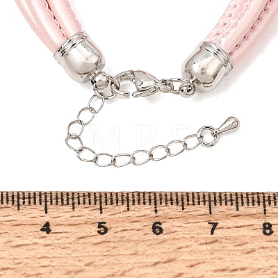 Microfiber Leather Multi-strand Cord Bracelets Makings FB-CBA983F-01P-10-1