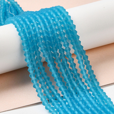 Imitate Austrian Crystal Frosted Glass Beads Strands LS-EGLA-A039-T4mm-MD19-1