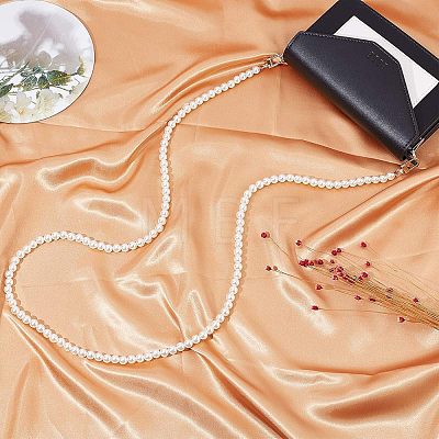 Acrylic Imitation Pearl Bag Strap FIND-WH0046-05G-1