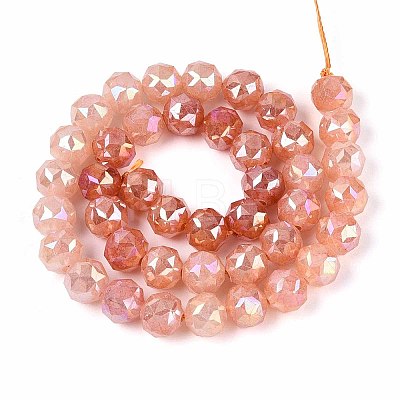 Anti-Tarnish Electroplate Glass Beads Strands GLAA-N064-10mm-10-1
