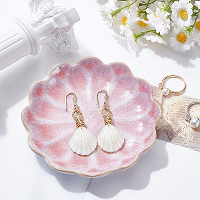 1Pc Porcelain Snack Plate AJEW-SP0006-04A-1
