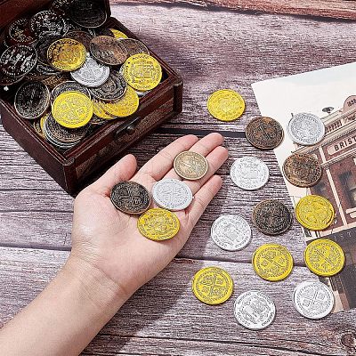 150Pcs 3 Colors Plastic Game Coins AJEW-CA0001-71-1