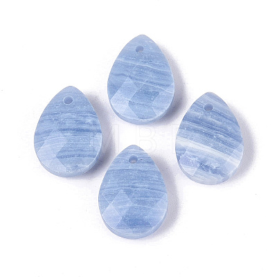 Synthetic Blue Lace Agate Pendants G-N362-13M-1