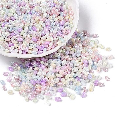 Opaque Colours Luster Glass Seed Beads SEED-T006-02A-1