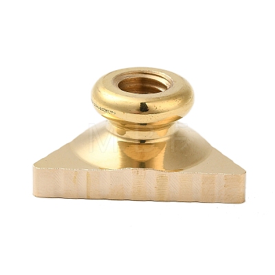 Golden Plated Triangle Shaped Wax Seal Brass Stamp Head STAM-K001-04G-02-1