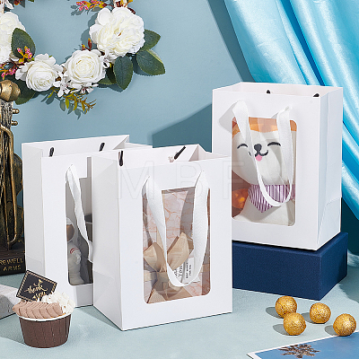 Rectangle Paper Gift Bags ABAG-WH0048-09A-1