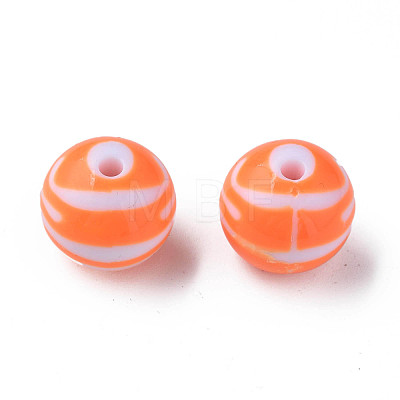 Opaque Striped Acrylic Beads MACR-S373-27B-04-1