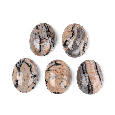 Natural Map Stone Cabochons G-T144-76A-1