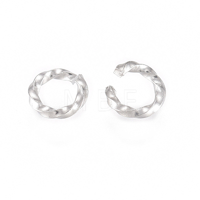304 Stainless Steel Twisted Jump Rings X-STAS-G225-10P-07-1