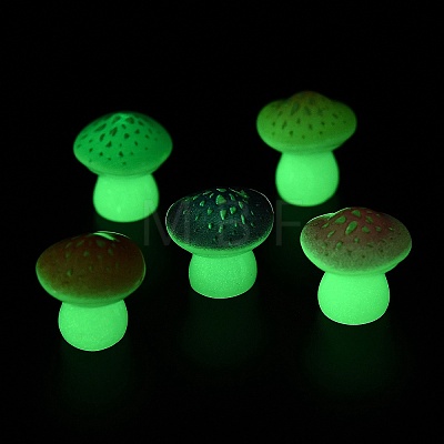 Luminous Resin Mushroom Ornament RESI-F045-12B-1
