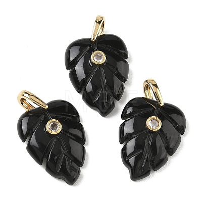 Natural Obsidian Pendants GG-CBA105B-01C-G-1