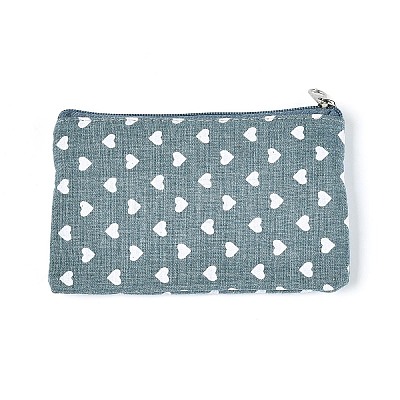 Heart Pattern Cotton Cloth Wallets AJEW-N003-03-1