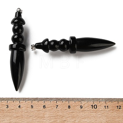 Natural Obsidian Big Pendants G-H338-03P-08-1