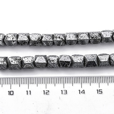 Electroplated Natural Lava Rock Beads Strands G-A256-D01-01A-1