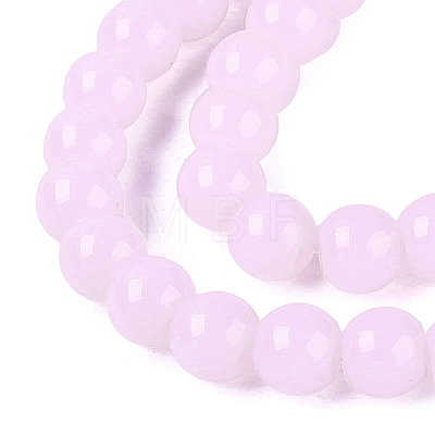 Imitation Jade Glass Beads Strands GLAA-T032-J6mm-04-1