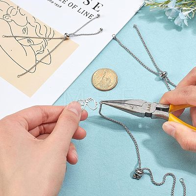 DIY Stainless Steel Slider Bracelets Making Kits DIY-UN0001-91-1