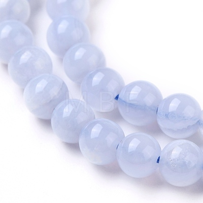 Grade AA Natural Blue Lace Agate Beads Strands G-F222-30-4mm-1