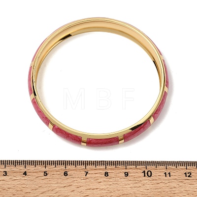 304 Stainless Steel Enamel Hinged Bangles BJEW-D408-44G-1