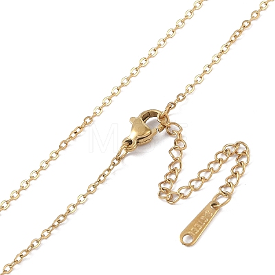 201 Stainless Steel Cable Chain Necklaces NJEW-P309-21G-1