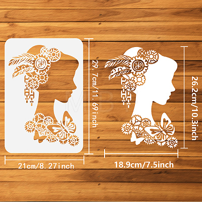 Plastic Drawing Painting Stencils Templates DIY-WH0396-569-1